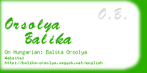 orsolya balika business card